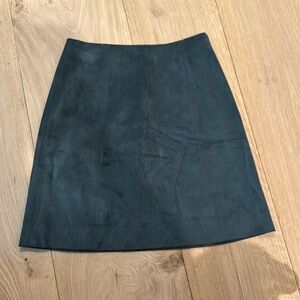 Green suede Aritzia skirt